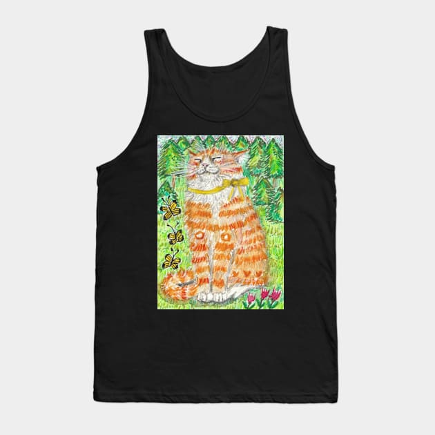 Orange ginger cat Tank Top by SamsArtworks